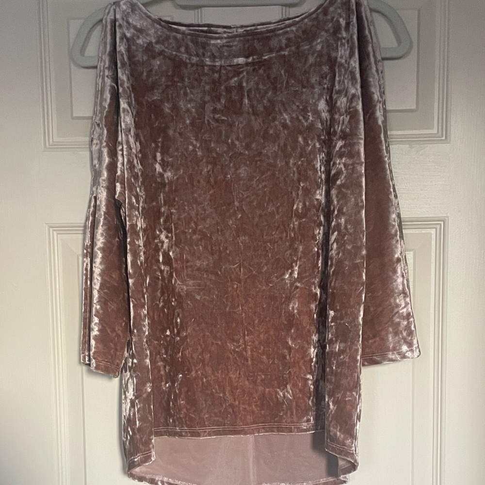 Spense velvet cold shoulder top